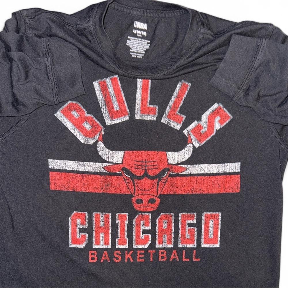 Chicago Bulls NBA‎ Long Sleeve Tee Shirt Youth Boys L 12/14 Red - Picture 3 of 5